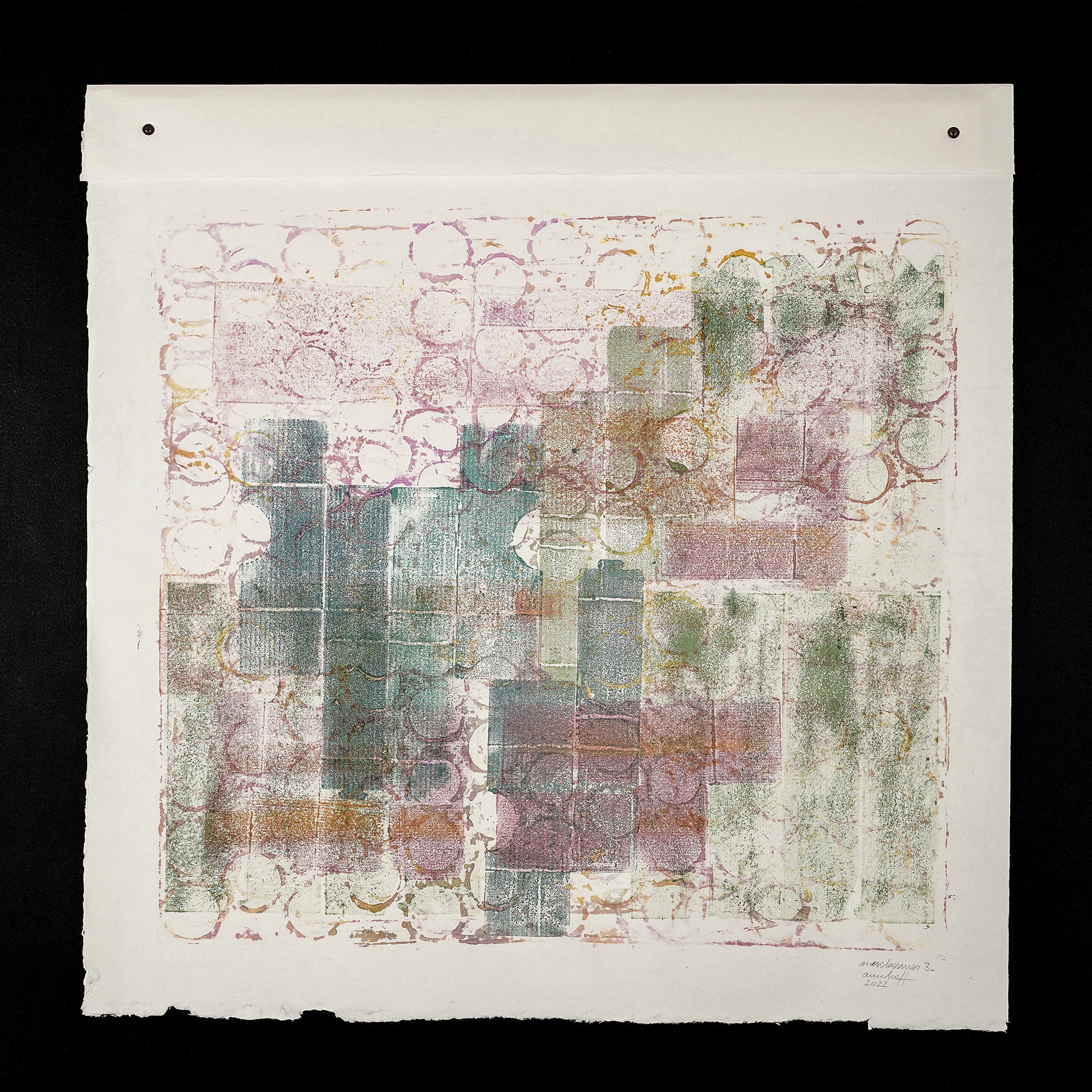 18 annhoff artbook mesokosmos 3 3 series in progress 2022 je 75 x 75 cm Monotypie Tusche