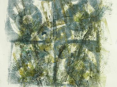 19 annhoff artbook mesokosmos 5 2 aus 6 teiliger Serie 2022 je 75 x 75 cm Monotypie Tusche