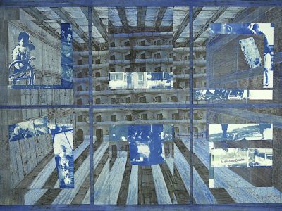 Annhoff Schlaatz Metamorphosen BLAUE STUNDEN 2023 70x100cm Montage